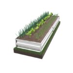 Усиленная грядка оцинкованная 0.5х4м (высота 40см)